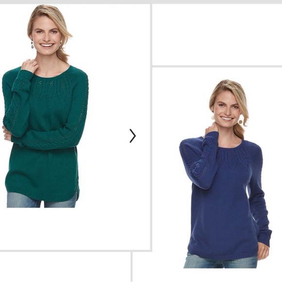 Sonoma Sweaters - 2 NWOT Pretty, Cute & Cozy Sweaters in Beautiful, rich colors of blue and green